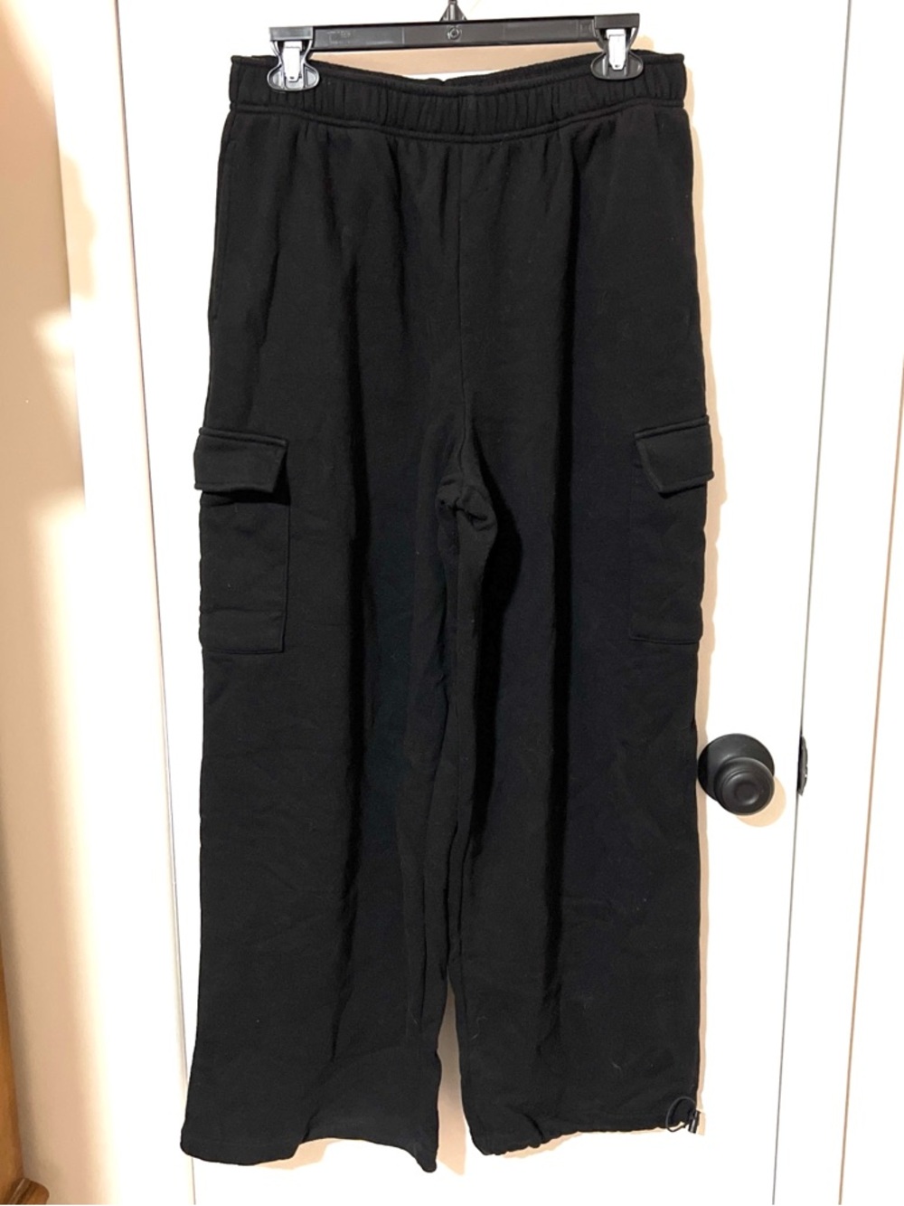 Women’s Black Cargo Sweatpants